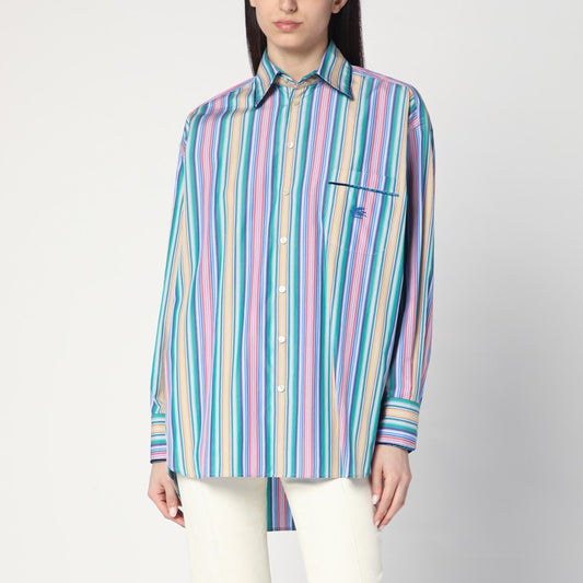 Multi-coloured Striped Cotton Shirt