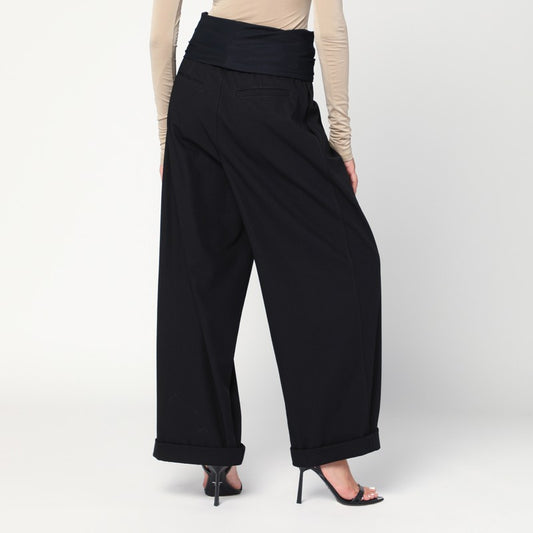 Wendy black trousers with elastic waist