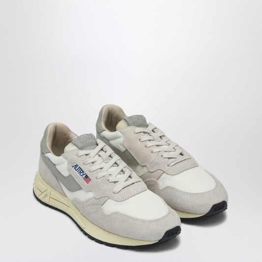Reelwind Trainer In White Nylon And Suede