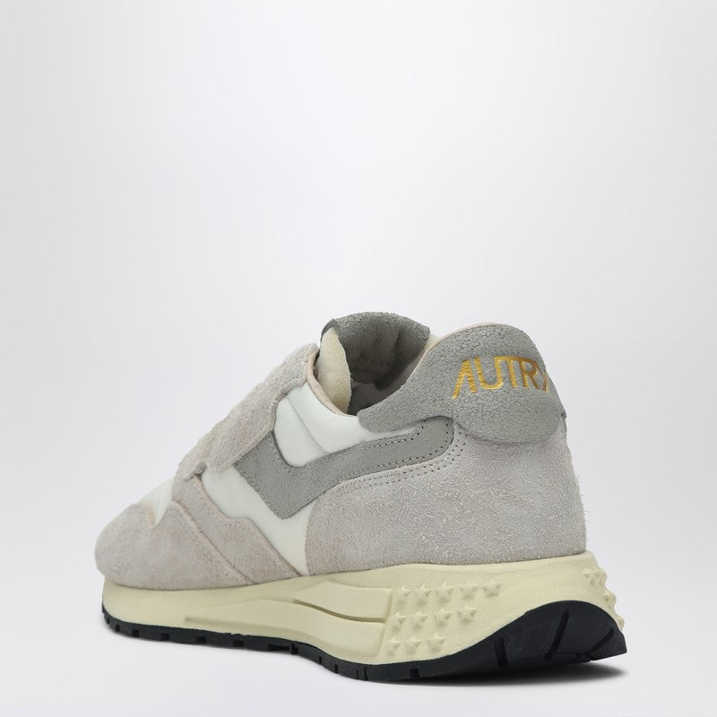 Reelwind Trainer In White Nylon And Suede