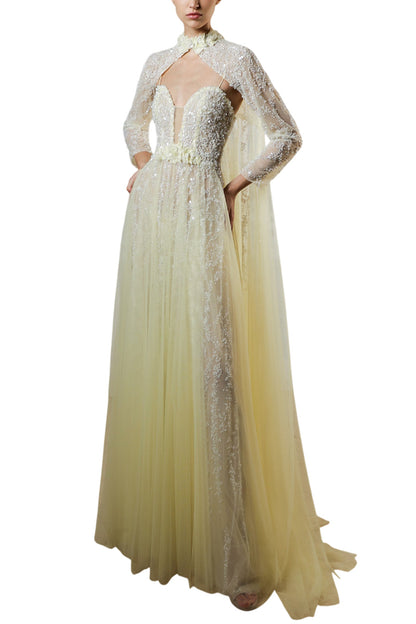 YELLOW CAPE GOWN