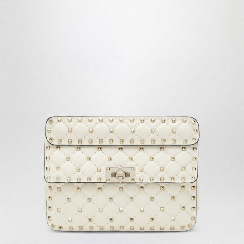 Rockstud Spike medium bag in ivory