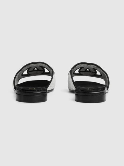 SLIDE SANDAL WITH INTERLOCKING G