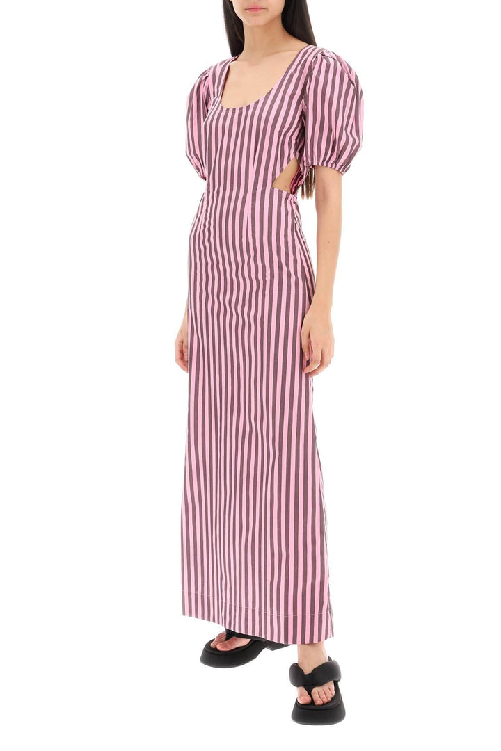 NETDRESSED | GANNI | STRIPED MAXI DRESS WITH CUT-OUTS