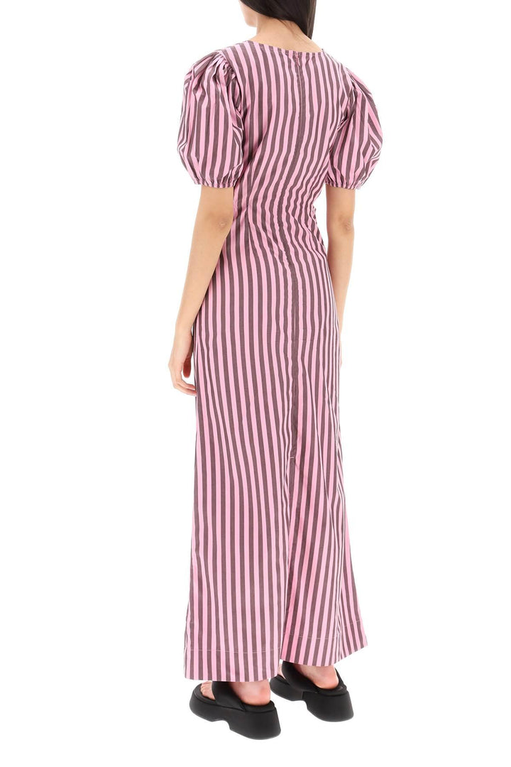 NETDRESSED | GANNI | STRIPED MAXI DRESS WITH CUT-OUTS