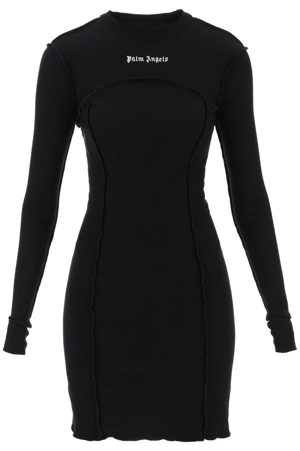 NETDRESSED | PALM ANGELS | LONG-SLEEVED MINI DRESS IN RIBBED JERSEY