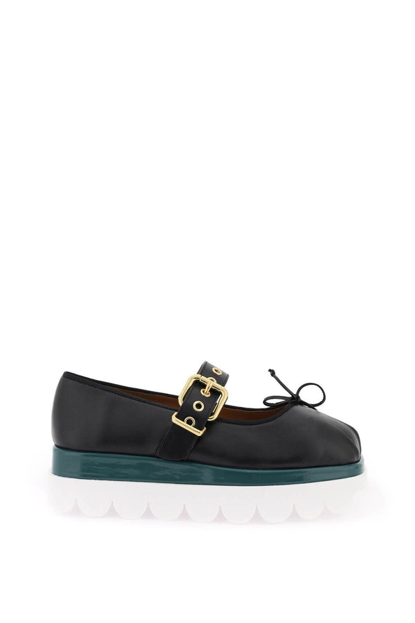 NETDRESSED | MARNI | NAPPA LEATHER MARY JANE WITH NOTCHED SOLE