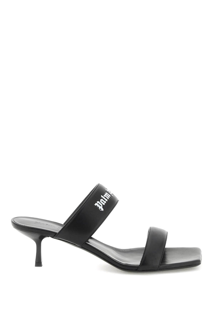 NETDRESSED | PALM ANGELS | LEATHER MULES WITH LOGO