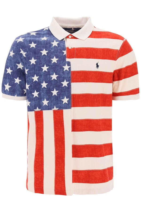 NETDRESSED | POLO RALPH LAUREN | CLASSIC FIT POLO SHIRT WITH PRINTED FLAG