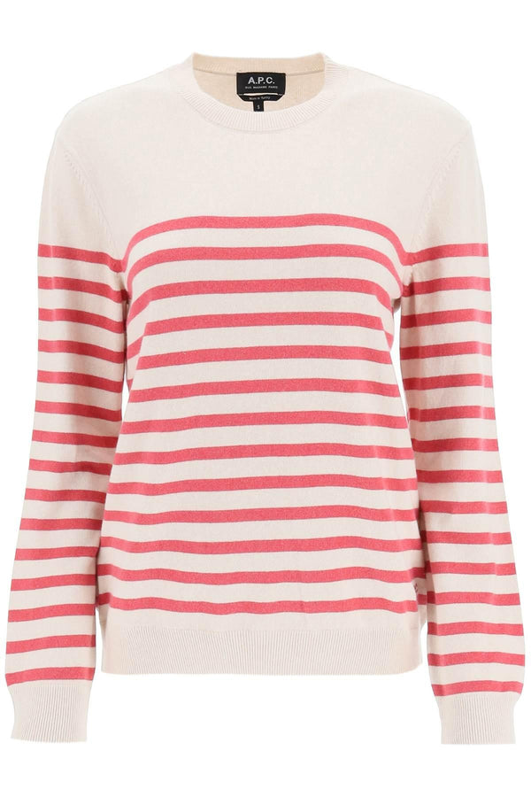 'PHOEBE' STRIPED CASHMERE AND COTTON SWEATER