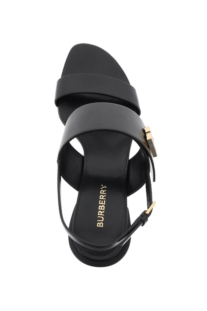 NETDRESSED | BURBERRY | LEATHER SANDALS WITH MONOGRAM