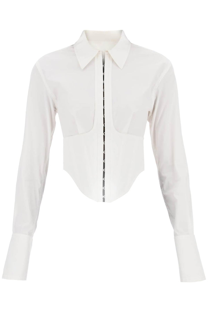 NETDRESSED | DION LEE | CROPPED SHIRT WITH UNDERBUST CORSET
