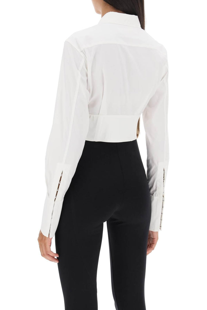 NETDRESSED | DION LEE | CROPPED SHIRT WITH UNDERBUST CORSET