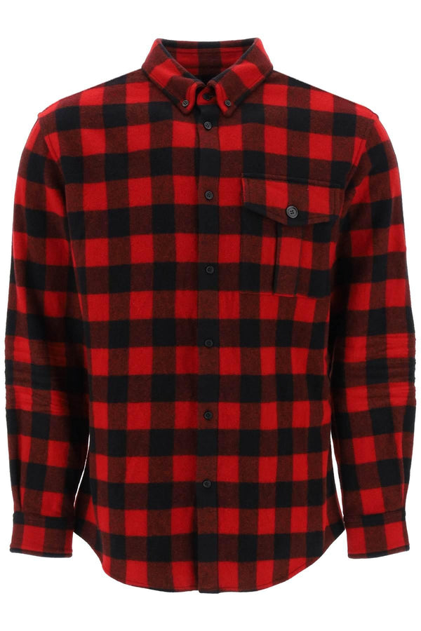 Shirt with check motif and back logo