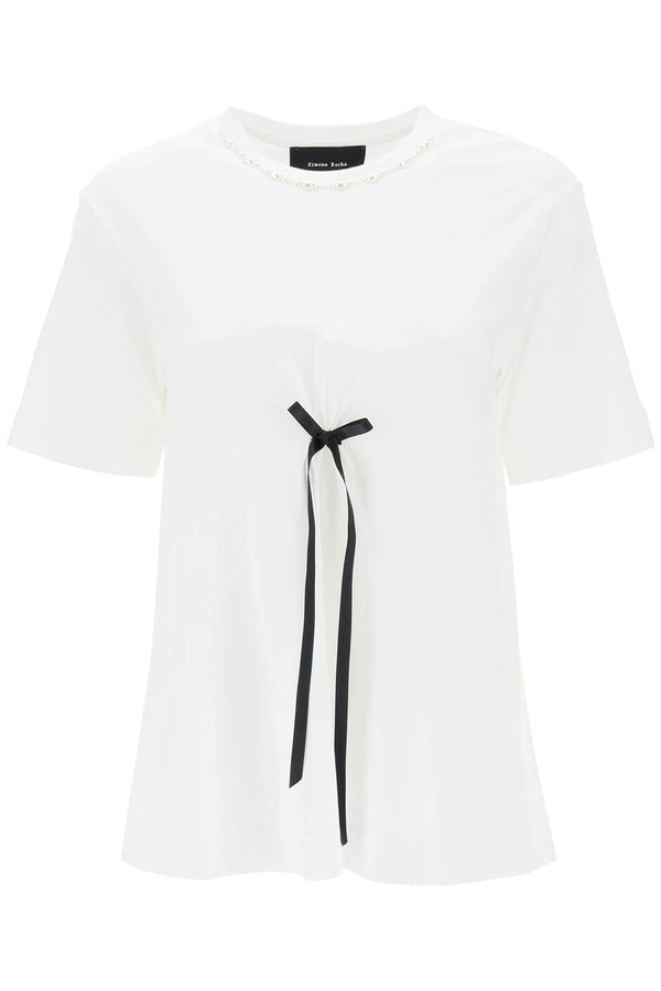 NETDRESSED | SIMONE ROCHA | A-LINE T-SHIRT WITH BOW DETAIL