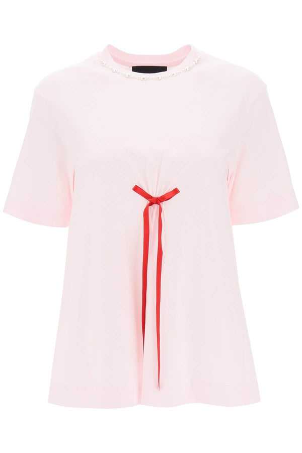 NETDRESSED | SIMONE ROCHA | A-LINE T-SHIRT WITH BOW DETAIL
