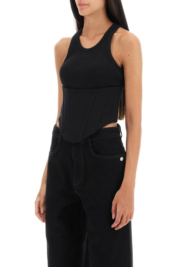 NETDRESSED | DION LEE | TANK TOP WITH UNDERBUST CORSET
