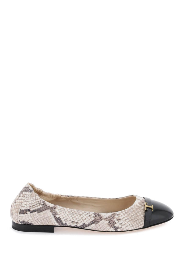 NETDRESSED | TOD'S | SNAKE-PRINTED LEATHER BALLET FLATS