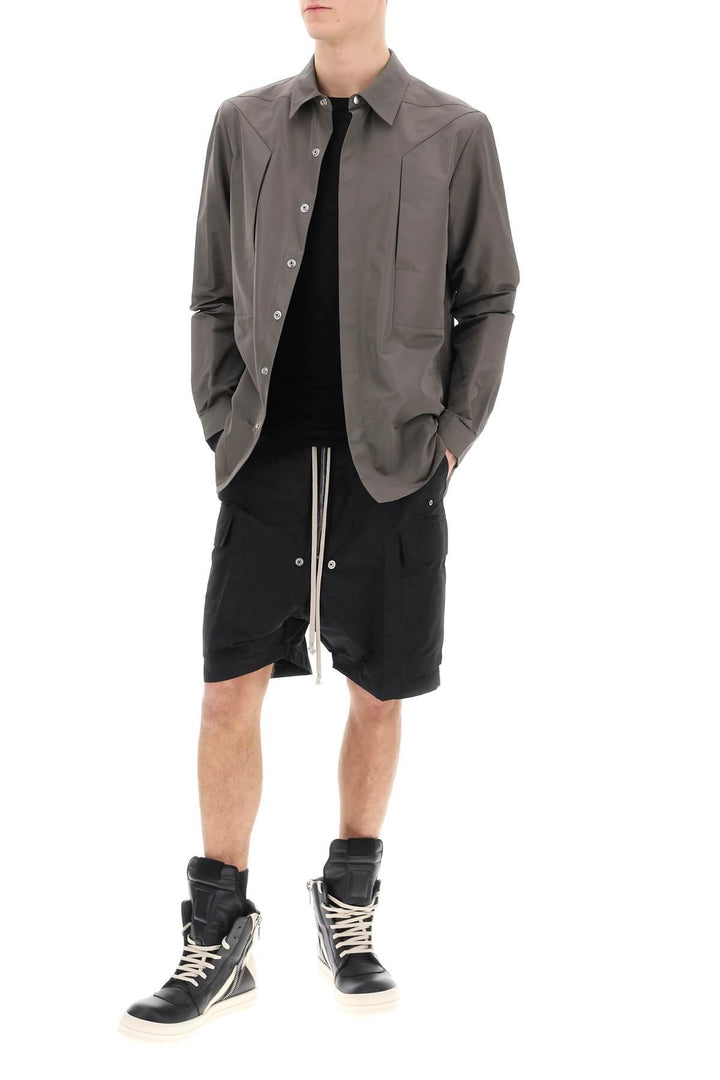 NETDRESSED | RICK OWENS | FAILLE OVERSHIRT WITH FOG POCKETS