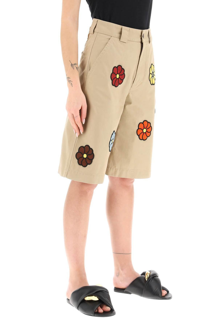 Netdressed | 1 MONCLER JW ANDERSON COTTON SHORTS WITH MACRAME FLOWERS