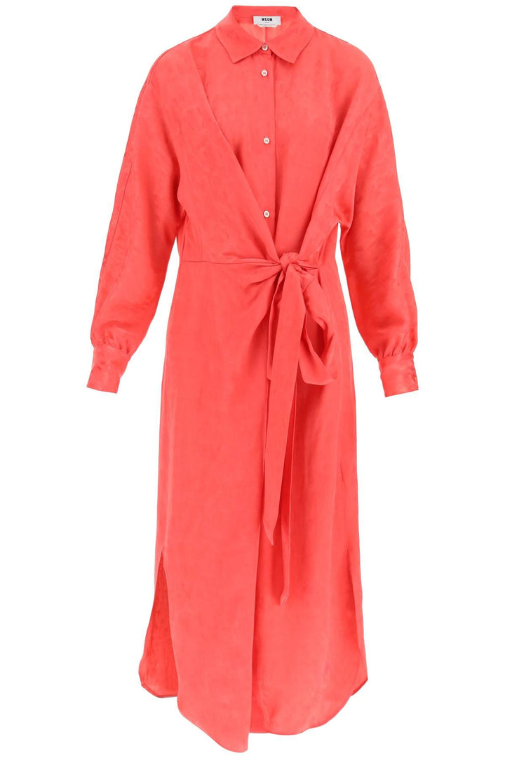 Netdressed | MSGM JACQUARD SATIN SHIRT DRESS