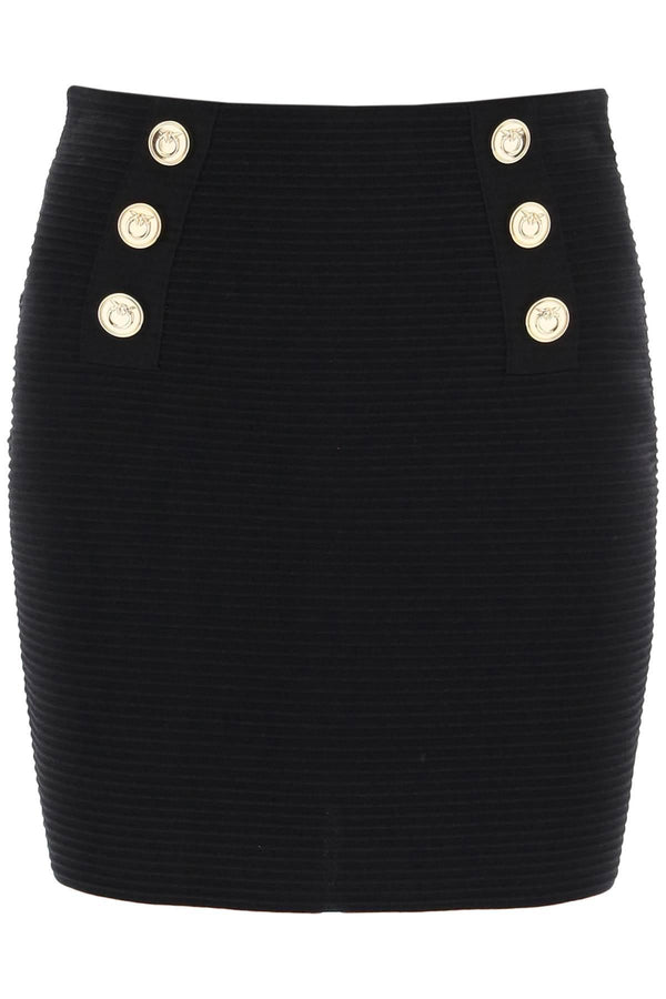 NETDRESSED | PINKO | CIPRESSO MINI SKIRT WITH LOVE BIRDS BUTTONS