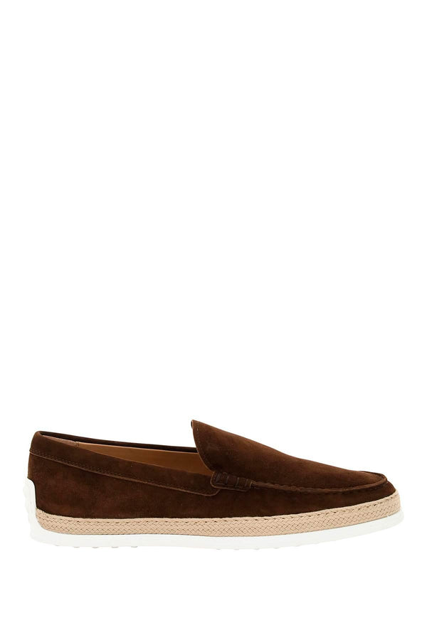 NETDRESSED | TOD'S | SUEDE SLIP-ON WITH RAFIA INSERT