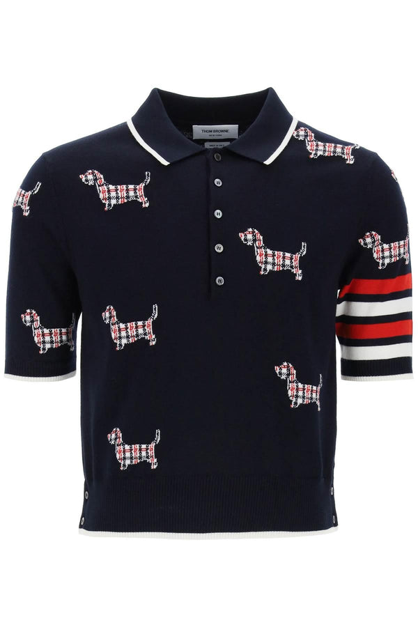 NETDRESSED | THOM BROWNE | HECTOR KNITTED POLO SHIRT
