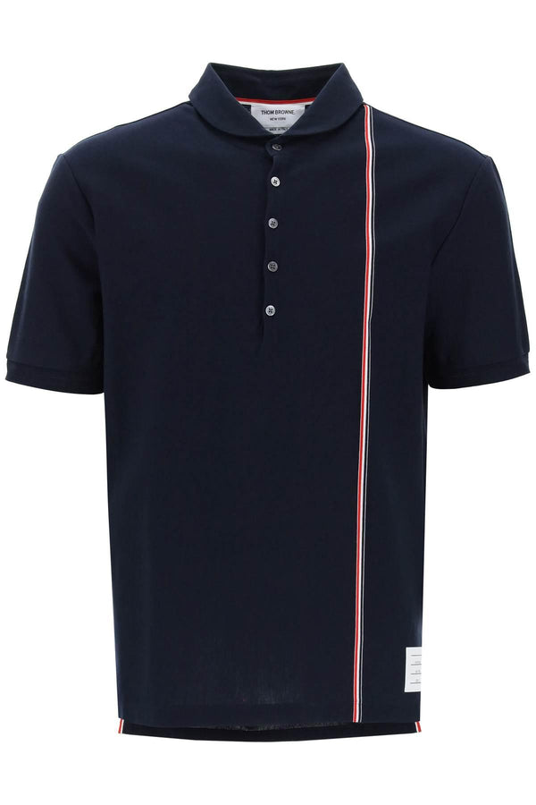 NETDRESSED | THOM BROWNE | POLO SHIRT WITH TRICOLOR INTARSIA