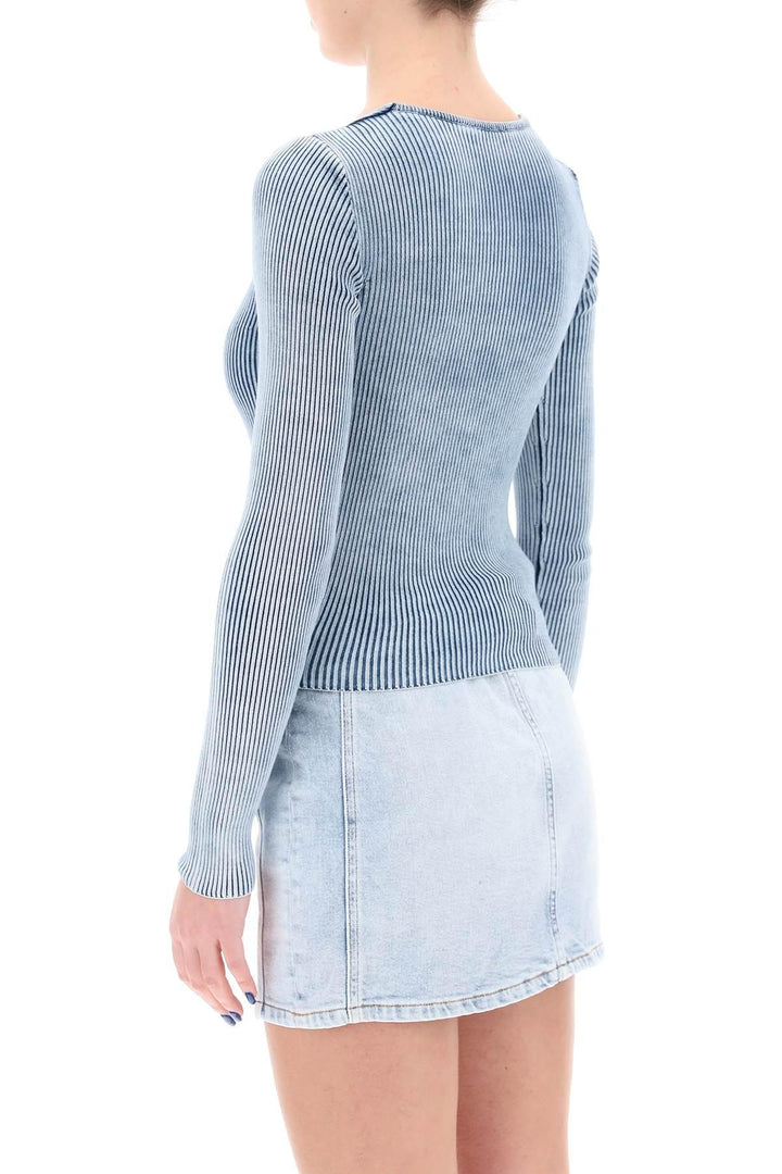 NETDRESSED | DIESEL | M-TERI RIBBED SWEATER WITH LOGO PLAQ