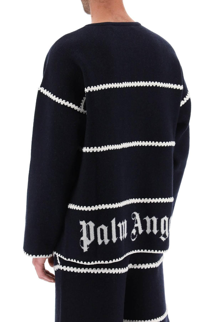 NETDRESSED | PALM ANGELS | EMBROIDERED JACQUARD SWEATER