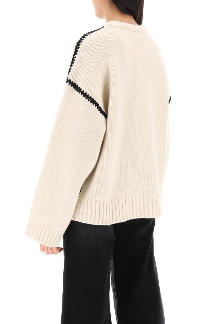 NETDRESSED | TOTEME | SWEATER WITH CONTRAST EMBROIDERIES
