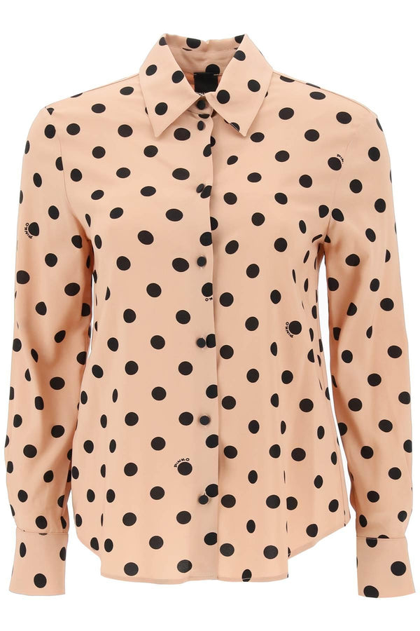 'SMORZARE' SHIRT IN STRETCH GEORGETTE WITH POLKA DOT MOTIF