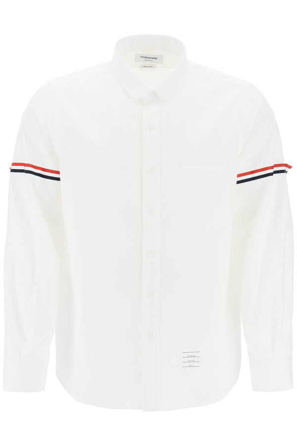 NETDRESSED | THOM BROWNE | SEERSUCKER SHIRT WITH ROUNDED COLLAR