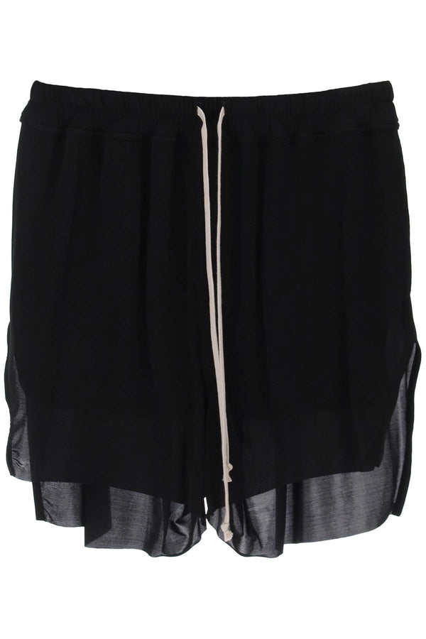 Sporty shorts in cupro