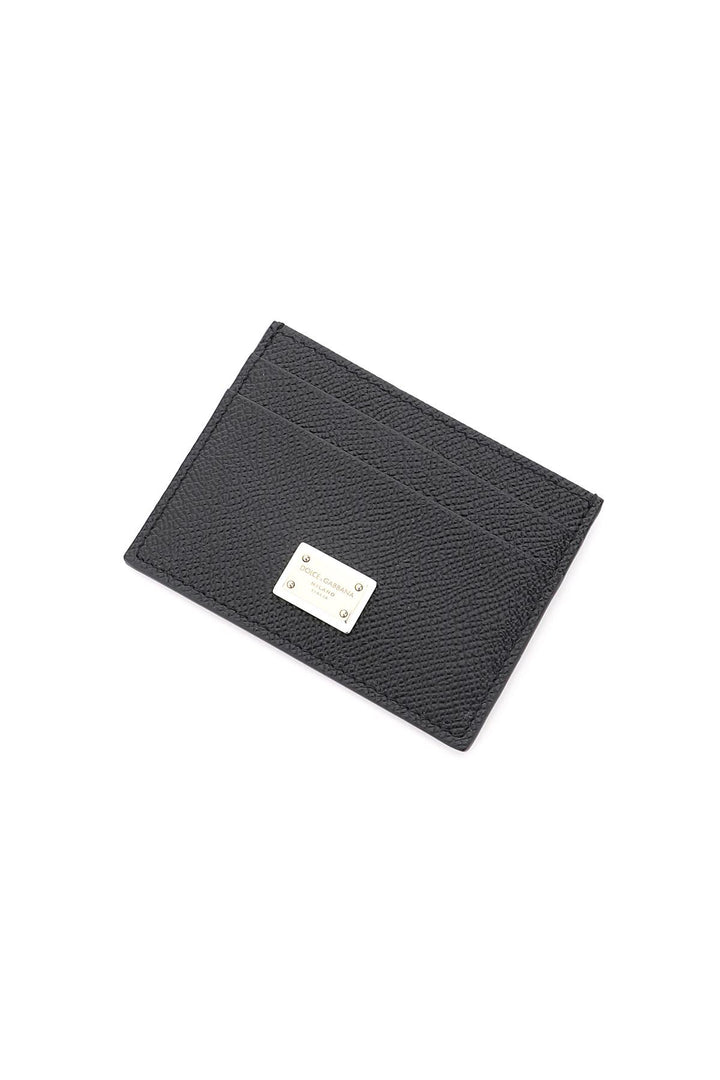 NETDRESSED | DOLCE & GABBANA | LEATHER CARD HOLDER WITH LOGO PLAQUE