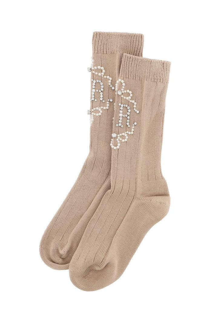 NETDRESSED | SIMONE ROCHA | SR SOCKS WITH PEARLS AND CRYSTALS