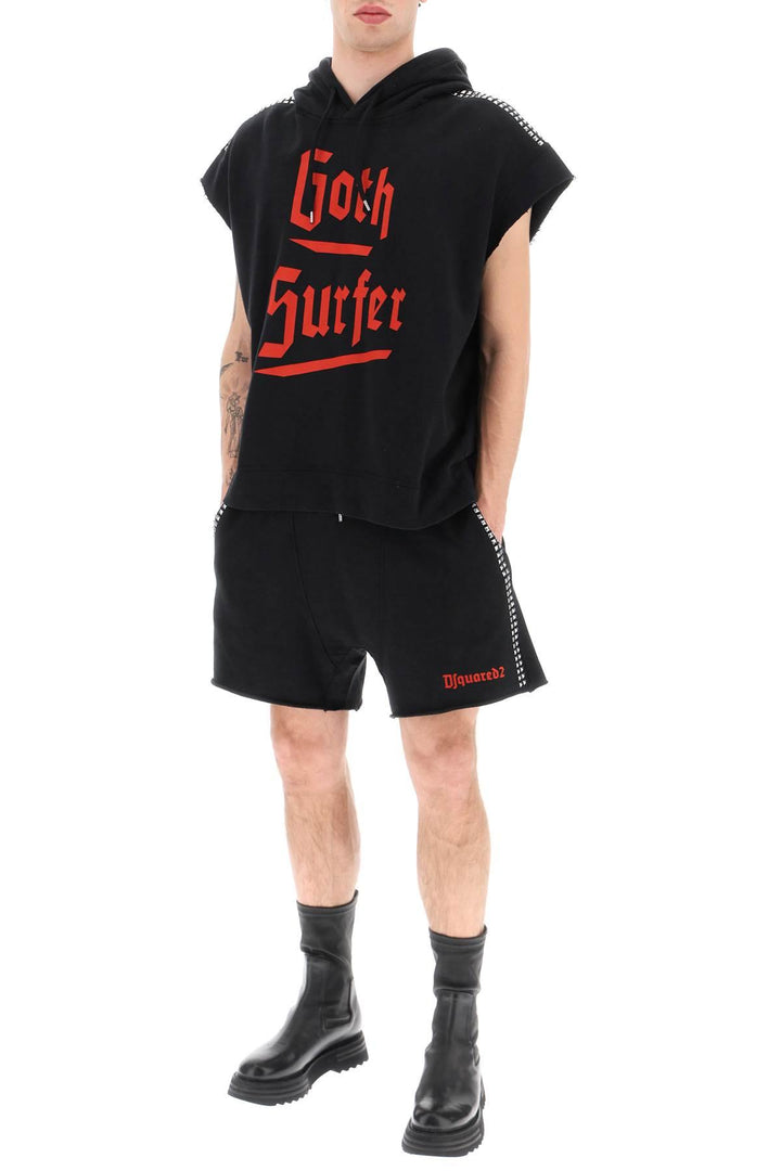 Netdressed | DSQUARED2 'D2 GOTH SURFER' SLEEVELESS HOODIE