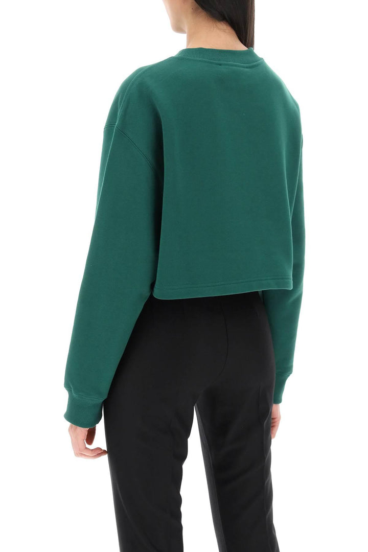 NETDRESSED | LANVIN | CROPPED SWEATSHIRT WITH EMBROIDERED LOGO PATCH