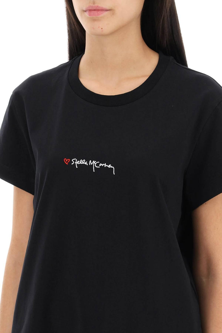 NETDRESSED | STELLA MCCARTNEY | T-SHIRT WITH EMBROIDERED SIGNATURE