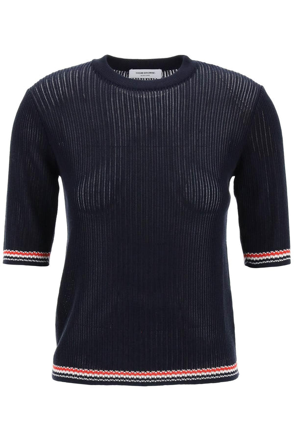 NETDRESSED | THOM BROWNE | POINTELLE-KNIT T-SHIRT