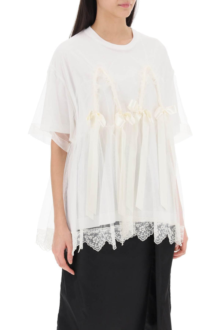 NETDRESSED | SIMONE ROCHA | TULLE TOP WITH LACE AND BOWS