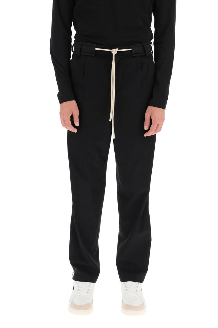 Netdressed | PALM ANGELS DRAWSTRING COTTON PANTS WITH SIDE BANDS