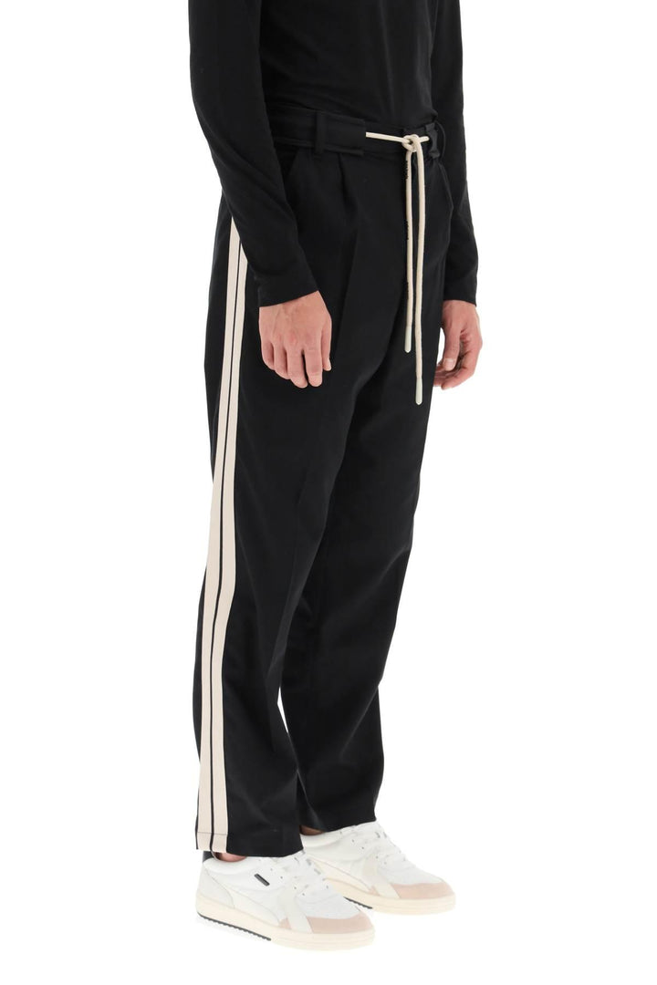 Netdressed | PALM ANGELS DRAWSTRING COTTON PANTS WITH SIDE BANDS