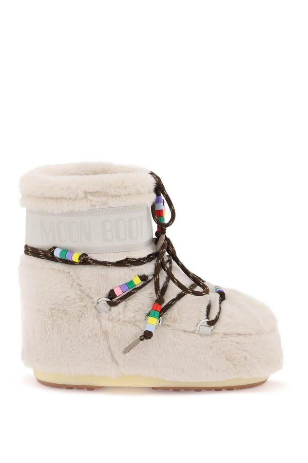 Icon Low Faux-Fur Beads after-ski boots